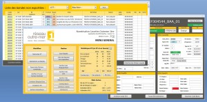 Screenshots from the Vectracom worflow manager designed for the specific needs of the INA Overseas project